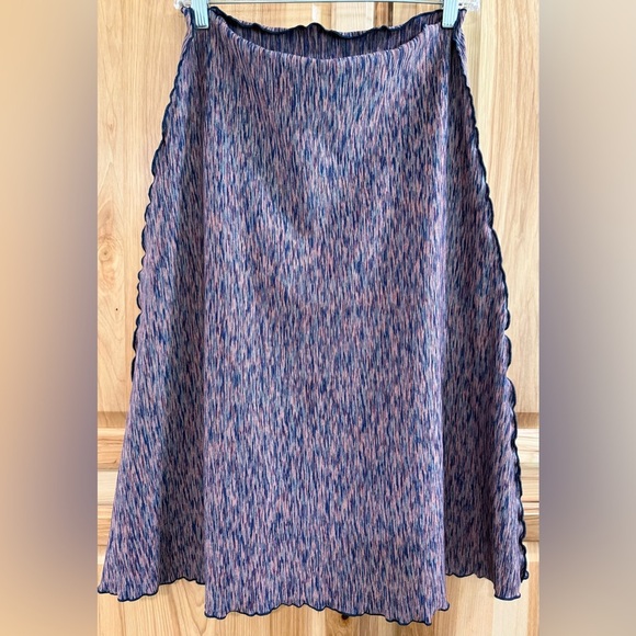 Haystacks Multi Colored Midi A-Line Skirt With Side Accent Gathering One Size - Picture 1 of 9